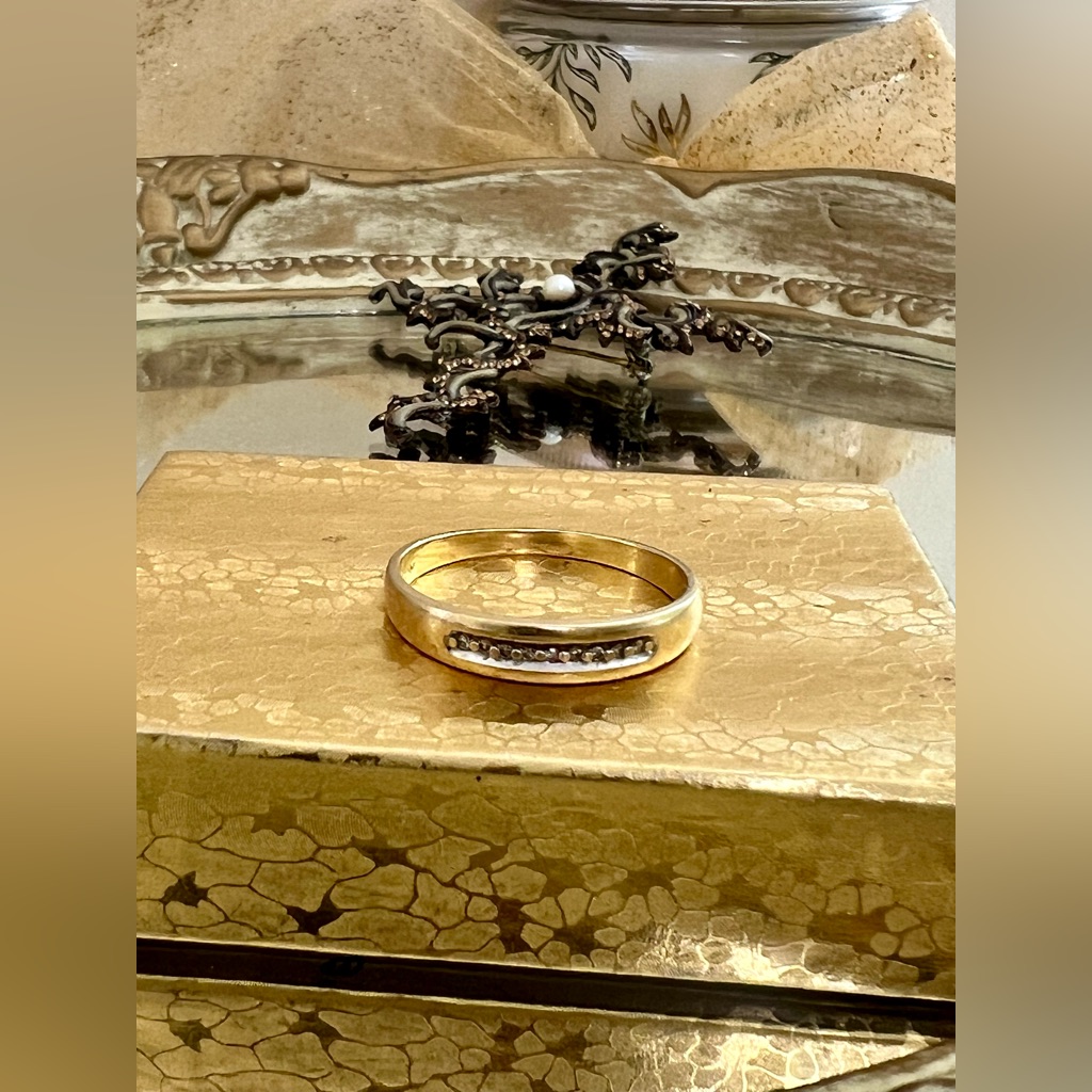 Gold 10k Men’s Wedding Band Ring Size 12